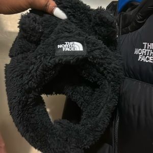 18-24 months NorthFace snowsuit and matching hat.